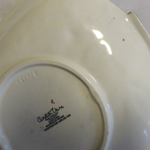 Vintage Carlton Ware Apple Blossom Salad Ware Serving Dish 1960s Leaf Shape J483 - Picture 6 of 8
